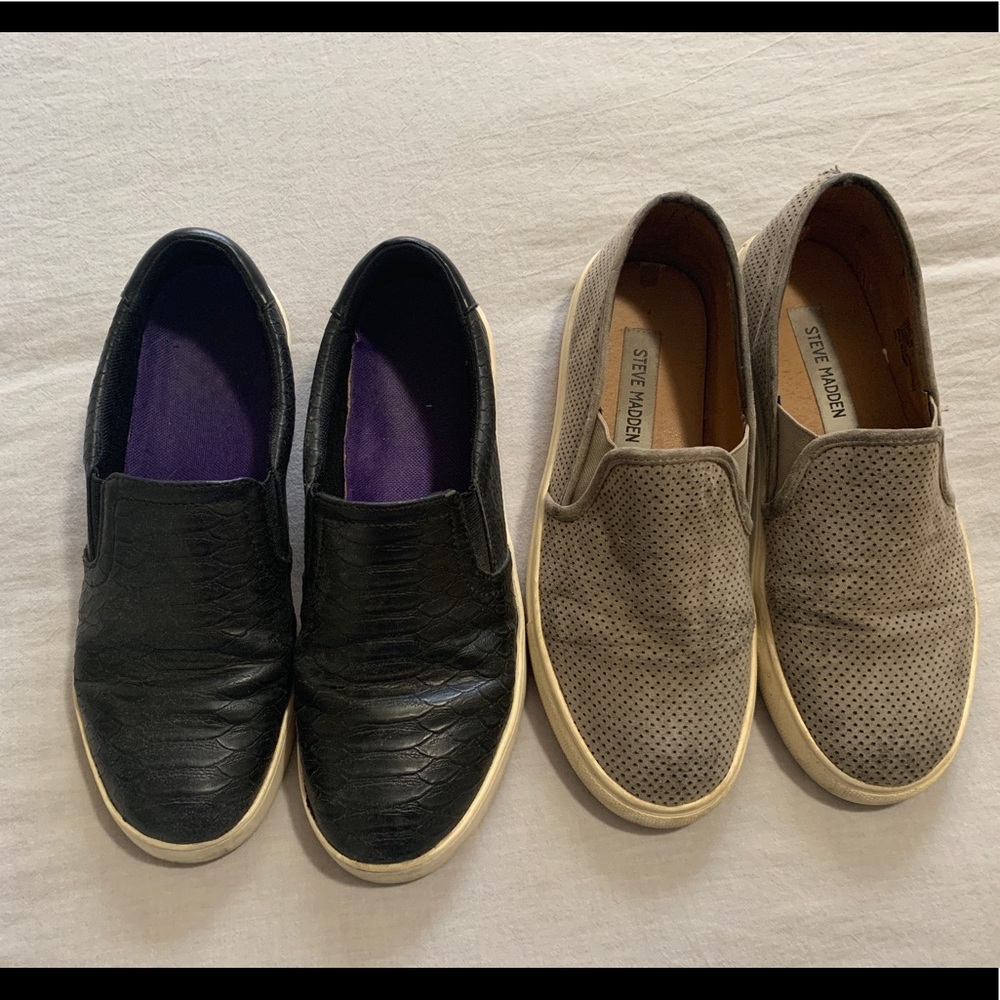 Blowfish slip ons and Steve Madden slip ons